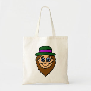 Cartoon Leprechaun head Tote Bag