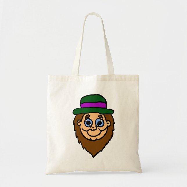 Cartoon Leprechaun head Tote Bag (Front)