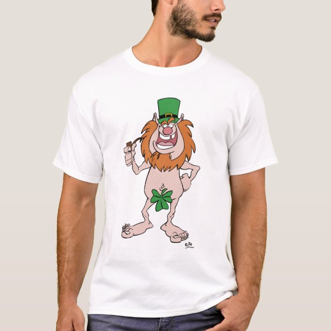 Cartoon Leprechaun St Patrick T-shirt (Front)
