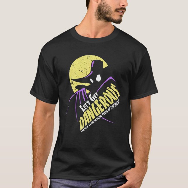 Cartoon Let's Get Dangerous Noir T-Shirt (Front)