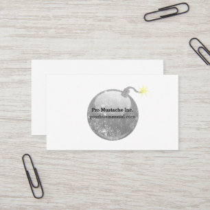 Cartoon Letterpress Style Bomb Business Card