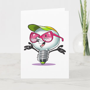 Cartoon Lightbulb Greeting Cards