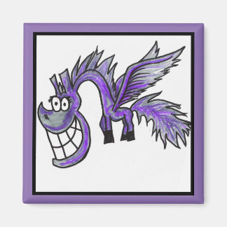 Cartoon lilac Pegasus magnet