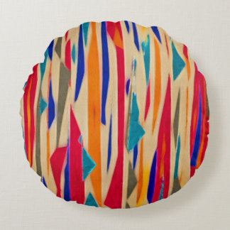 Cartoon Lines Round Pillow