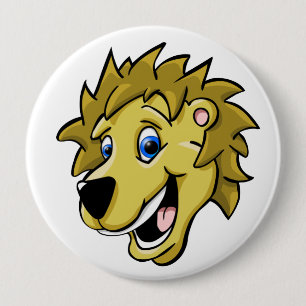 Cartoon Lion 10 Cm Round Badge