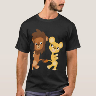 Cartoon Lion and Lioness dancing T-shirt