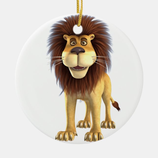 Cartoon Lion Ceramic Tree Decoration (Front)