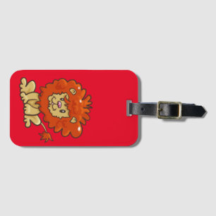 Cartoon Lion Luggage Tag