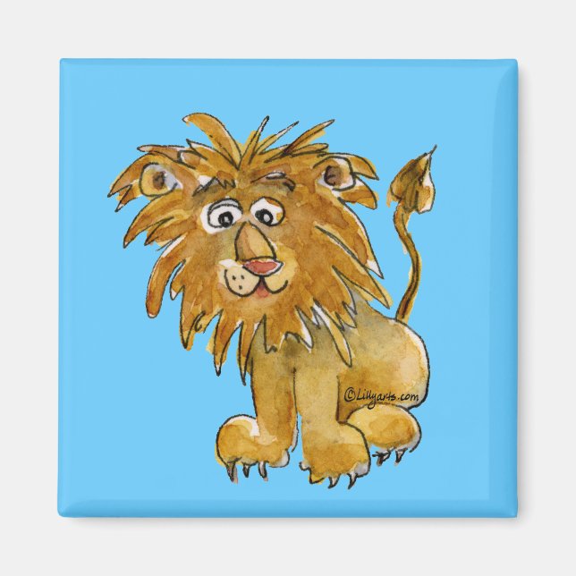 Cartoon Lion Magnet to Personalise (Front)