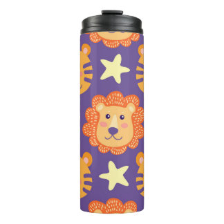 Cartoon Lions & Tigers: Vintage Thermal Tumbler