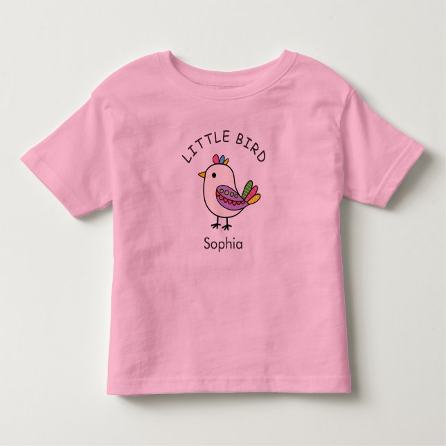 CARTOON LITTLE BIRD personalize this template Toddler T-Shirt (Front)