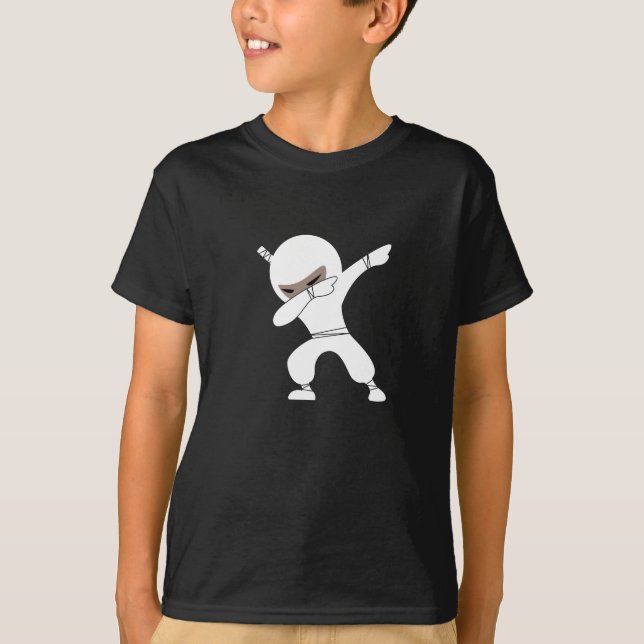 Cartoon Little Ninja Warrior T-Shirt (Front)