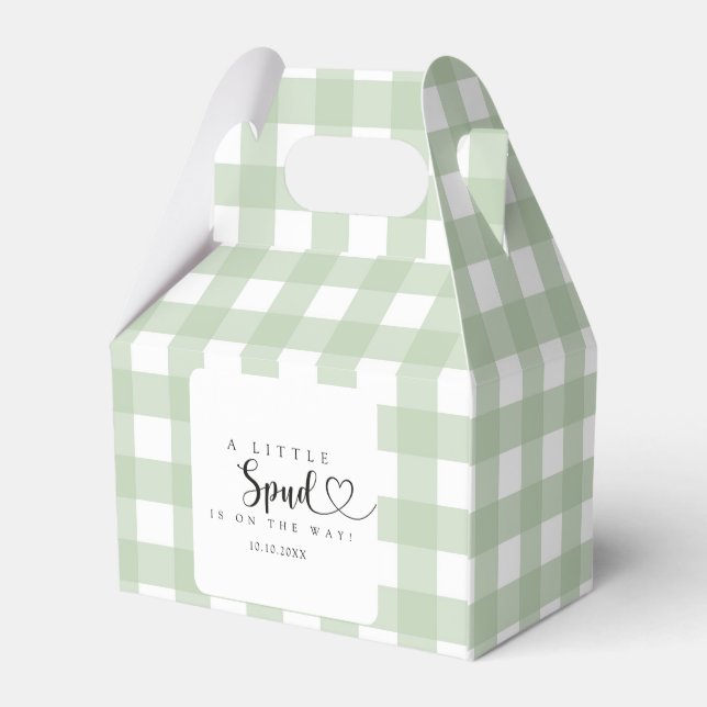 Cartoon Little spud Baby Shower Favour Box (Back Side)