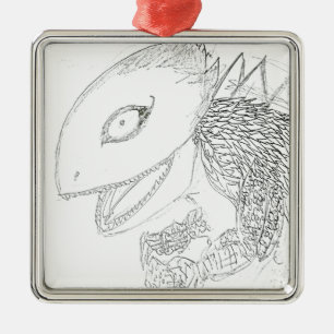 cartoon lizard monster metal tree decoration