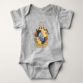 Cartoon Loyal Hufflepuff Baby Bodysuit