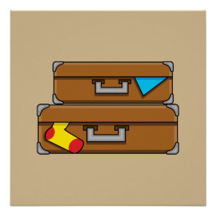 Cartoon Luggage Poster