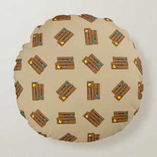 Cartoon Luggage Round Cushion