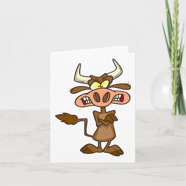 Cartoon Mad Cow Card (Creator Uploaded)