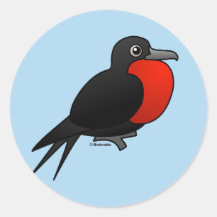 Cartoon Magnificent Frigatebird Classic Round Sticker