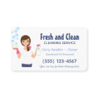 Cartoon Maid House Cleaning Service