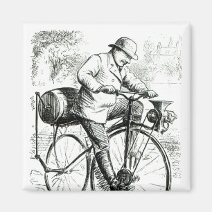 Cartoon making fun of the early days of Bicycles Magnet