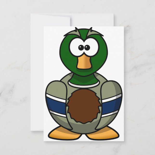 Cartoon Mallard Duck Invitations (Front)