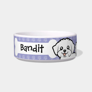 Cartoon Maltese (puppy cut) Bowl