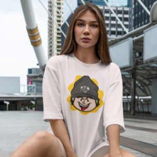 Cartoon Man In Winter Clothes T-Shirt