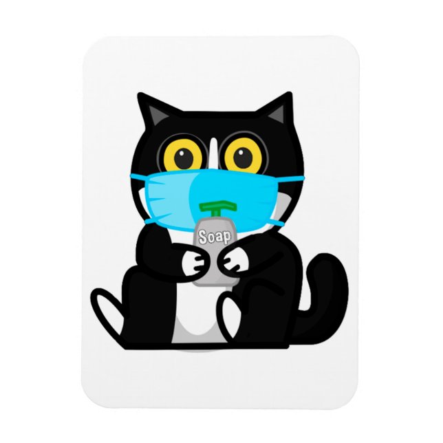 Cartoon Manchy's Stay safe Magnet (Vertical)