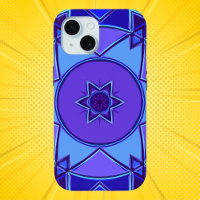 Cartoon Mandala Blue and Purple