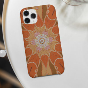 Cartoon Mandala Flower Orange and Pink Case-Mate iPhone Case