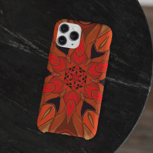 Cartoon Mandala Flower Orange Case-Mate iPhone Case