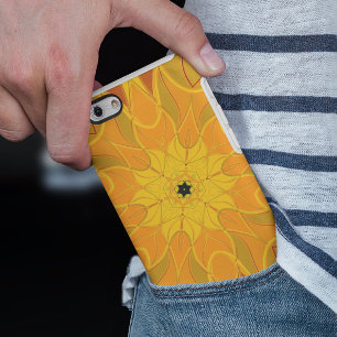 Cartoon Mandala Flower Orange Yellow and Red Case-Mate iPhone Case