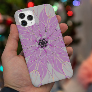Cartoon Mandala Flower Pink and White Case-Mate iPhone Case