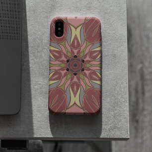 Cartoon Mandala Flower Pink and Yellow Case-Mate iPhone Case