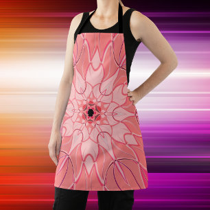 Cartoon Mandala Flower Pink Apron