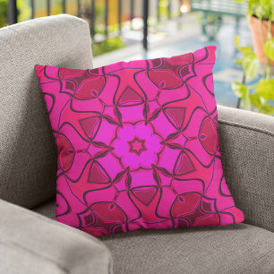 Cartoon Mandala Flower Pink Cushion