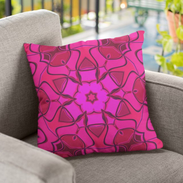 Cartoon Mandala Flower Pink Cushion (Creator Uploaded)