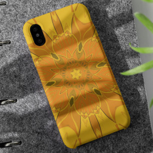 Cartoon Mandala Flower Yellow Case-Mate iPhone Case