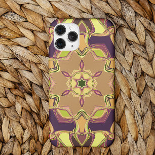 Cartoon Mandala Flower Yellow Purple and Orange Case-Mate iPhone Case