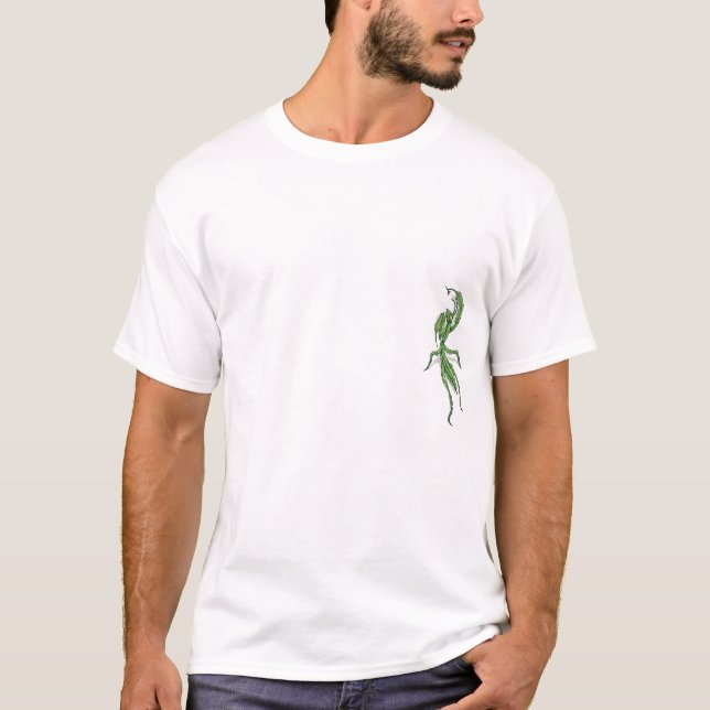 Cartoon Mantis on the back - T-Shirt (Front)