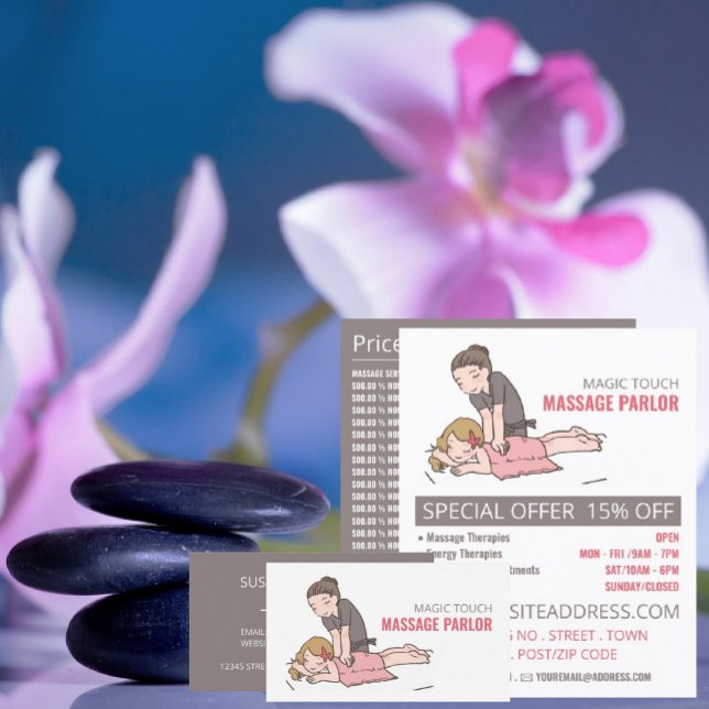Cartoon Massage, Massage Therapy, Massage Parlour Flyer (Creator Uploaded)