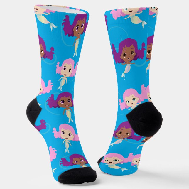 Cartoon Mermaid Pattern Socks (Angled)