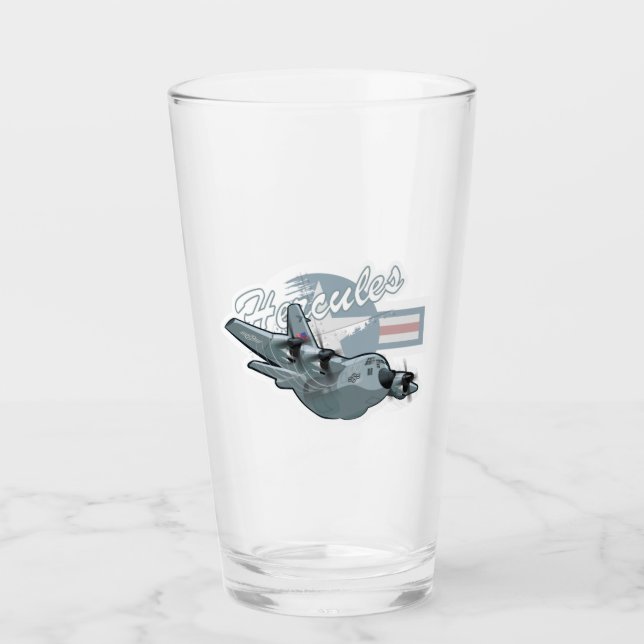 Cartoon military ailrplane glass (Front)