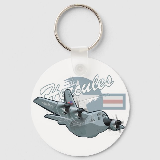 Cartoon military ailrplane key ring (Front)