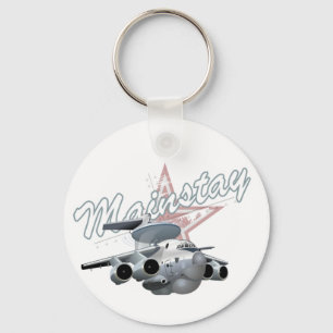 Cartoon military plane key ring