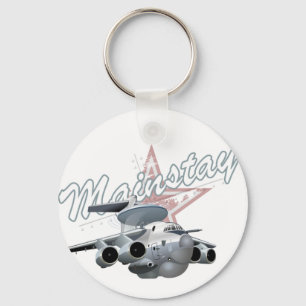 Cartoon military plane key ring