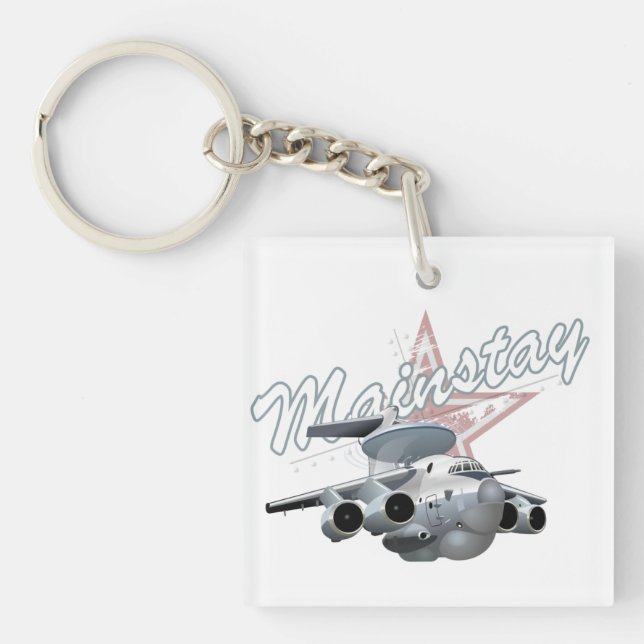 Cartoon military plane key ring (Front)