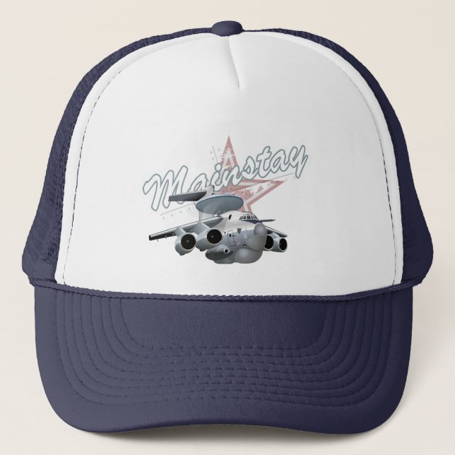 Cartoon military plane trucker hat (Front)