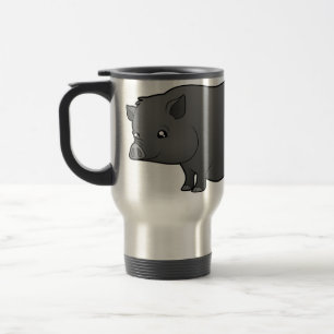 Cartoon Miniature Pig Travel Mug